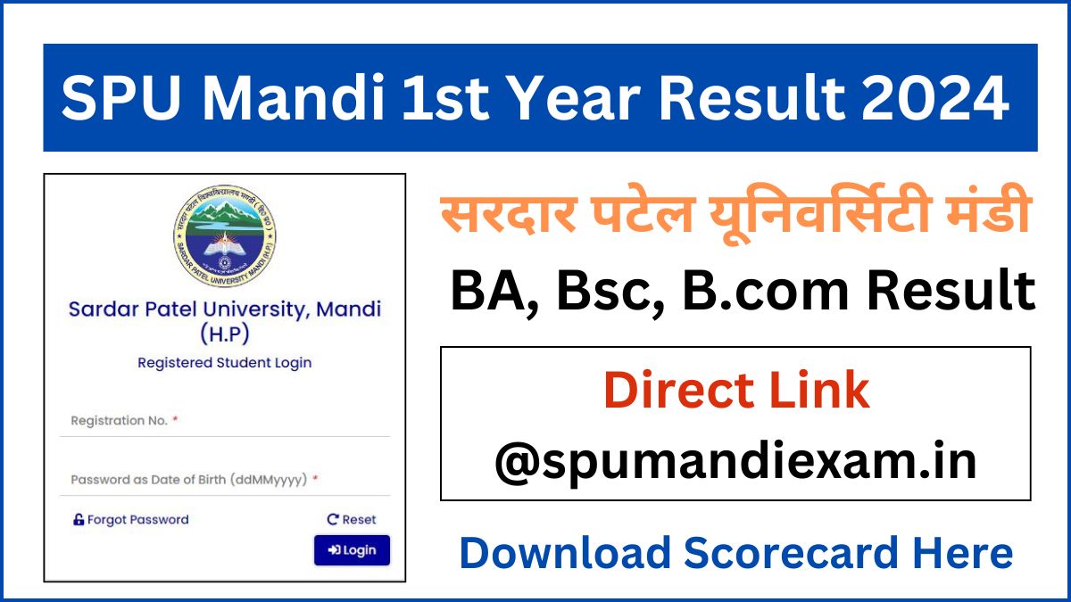 SPU Mandi 1st Year Result 2024