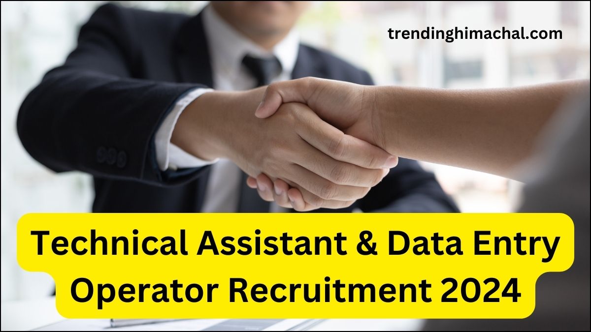 CCI Technical Assistant & Data Entry Operator Recruitment 2024