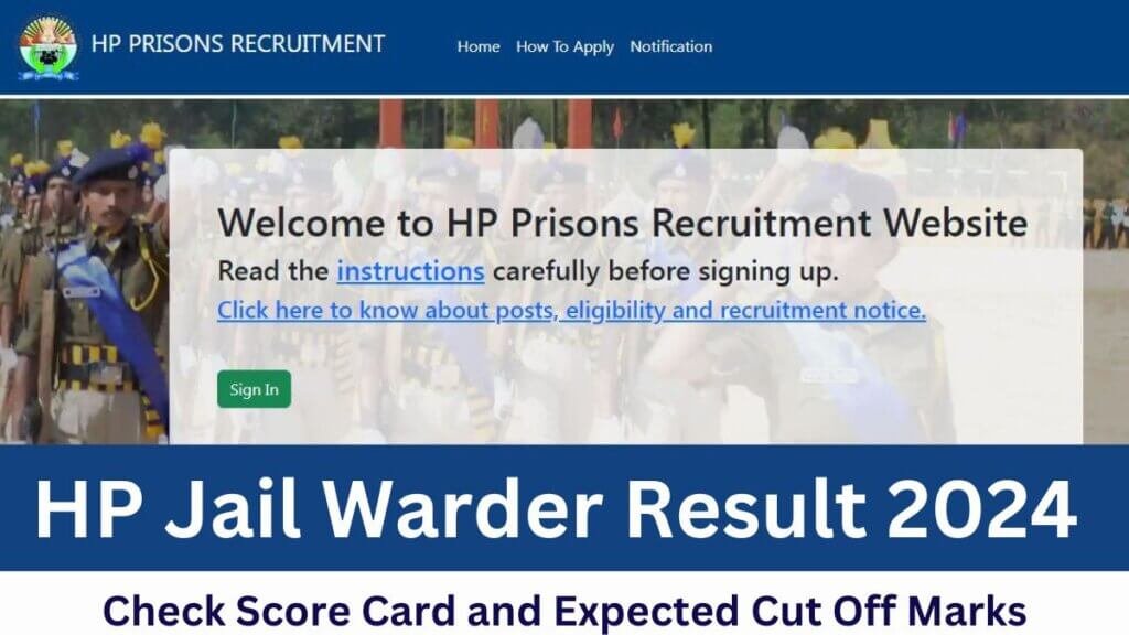 HP Jail Warder Result 2024 Check Score Card and Expected Cut Off Marks