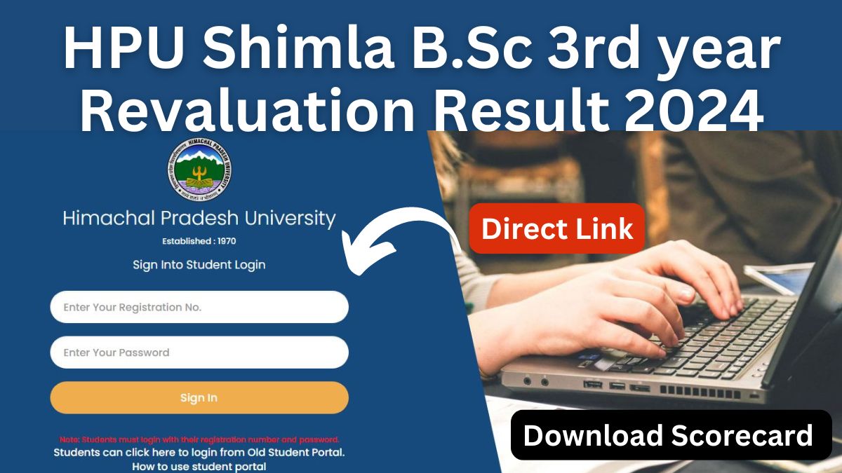 HPU Shimla B.Sc 3rd year Revaluation Result 2024