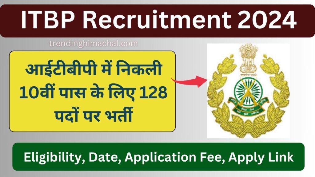 ITBP Veterinary Staff Recruitment 2024 