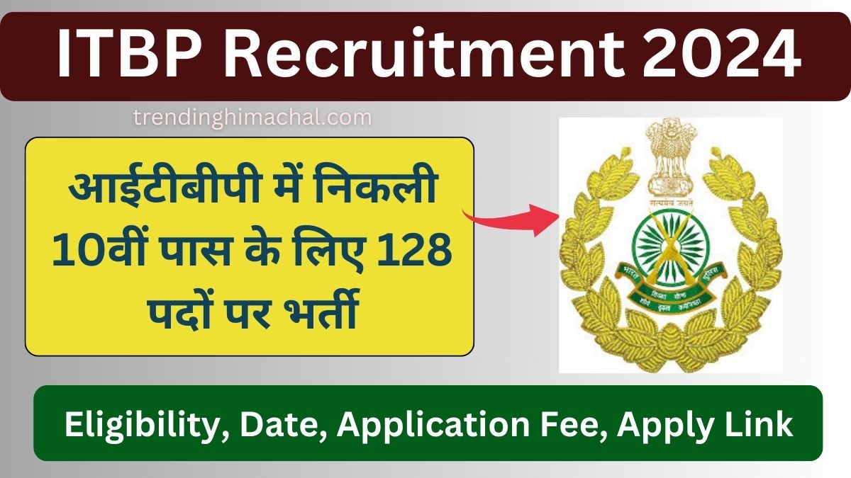 ITBP Veterinary Staff Recruitment 2024