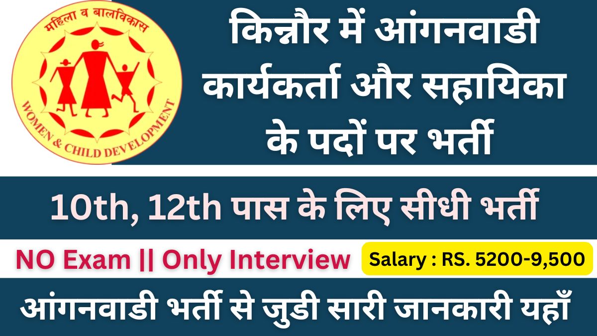 Kinnaur Aanganwadi Worker Recruitment 2024