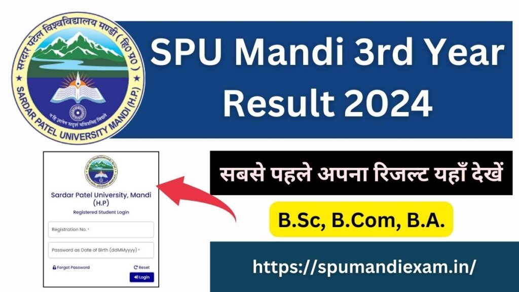 SPU Mandi 3rd Year Result 2024 Download BA, BSC, B.com Result Scorecard