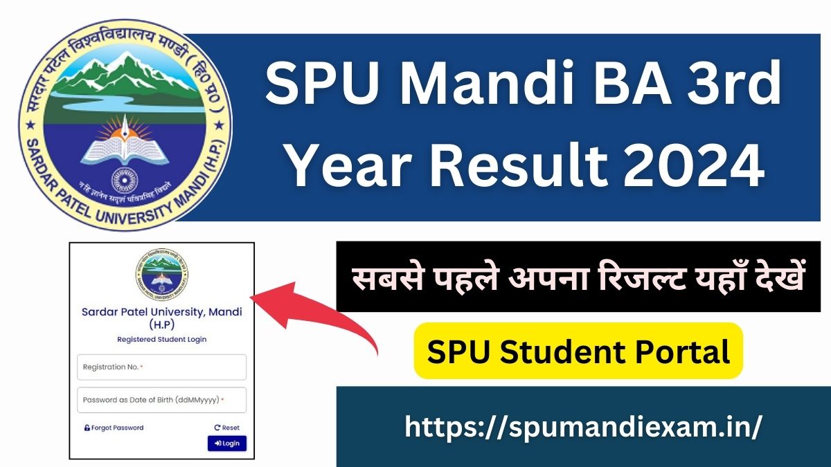 SPU Mandi BA 3rd Year Result 2024 Download Result Scorecard @spumandi.ac.in